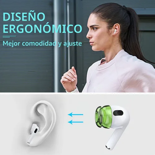 Vista 3 de 5 pares de fundas para auriculares AirPods (silicona suave), compatibles con AirPods 3, 2 y 1