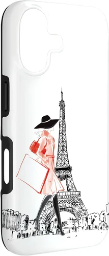 Vista 3 de Vintage Paris Woman - Funda de la Torre Eiffel para iPhone 17