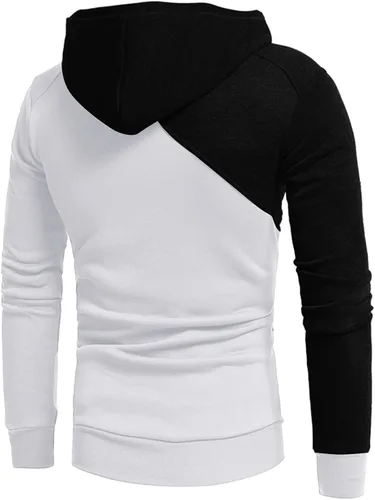 Vista 3 de Sudadera de forro polar para hombre, con bolsillos, holgada, manga larga, cordón, sudadera con capucha de peso medio