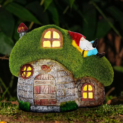 Vista 11 de Luces solares de jardín para exteriores, estatuas de oso negro con girasoles, decoración de escultura, regalos de madre para mujeres, hombres