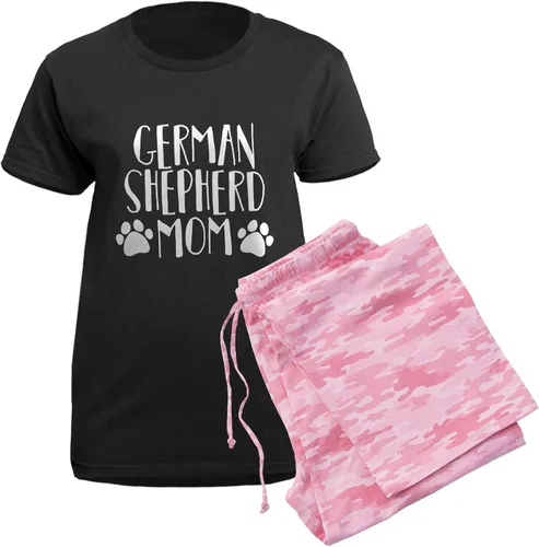 Vista 5 de CafePress Pijama oscuro de pastor alemán para mujer, ropa de dormir
