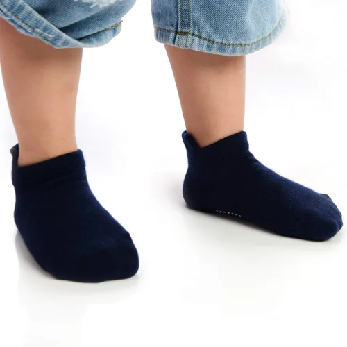 Vista 3 de Calcetines de tobillo antideslizantes antideslizantes con agarres para bebés, niños y niñas