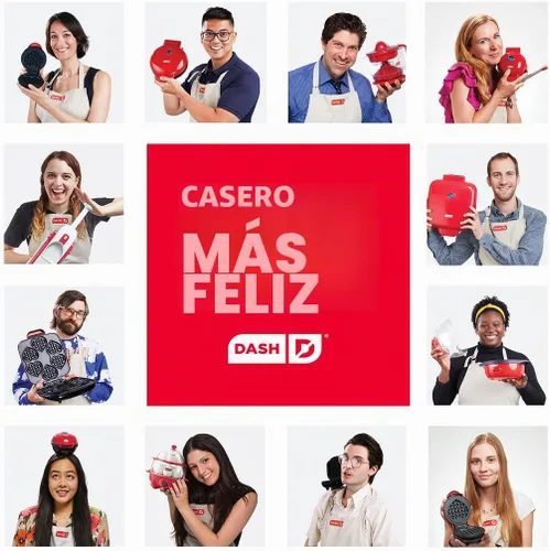 Vista 8 de Dash Mini waflera, superficie de cocción antiadherente de cerámica de 4 Aguamarina