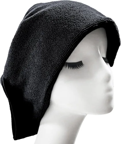 Vista 2 de POLYTE Toalla Profesional de Secado Rápido sin Pelusas de Microfibra para Secar Cabello de Salón, 20 x 40 pulgadas, Paquete de 2 Negro
