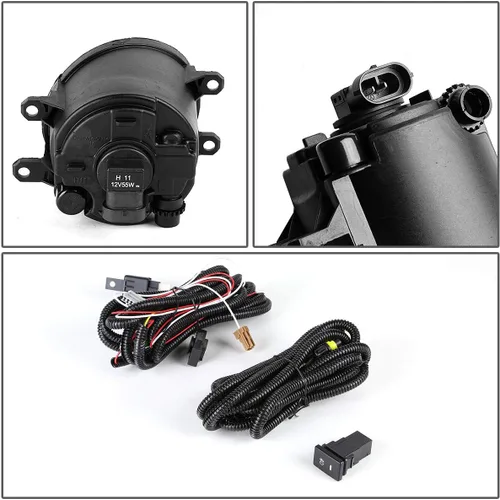 Vista 4 de DNA MOTORING FL-ZTL-138-CH - Luz antiniebla con interruptor para el lado del conductor y del pasajero, mejora la visibilidad