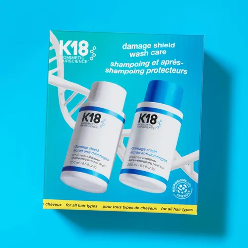 Vista 2 de K18 Damage Shield - Juego de cuidado de lavado Champú protector de tamaño completo seguro para el color + acondicionador que reduce