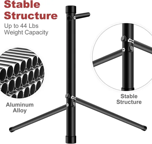 Vista 3 de Estante de almacenamiento para bicicletas, soporte de almacenamiento para bicicletas de piso, eje pasante, soporte de bicicleta de aleación