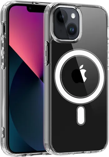 Vista 24 de S. Tedazo Funda magnética para iPhone 7/8 Plus (5.5 pulgadas) compatible con MagSafe, [no amarillenta] delgada, a prueba de golpes, funda para Negro
