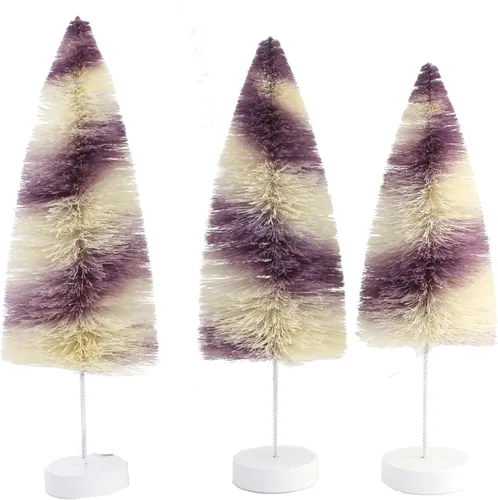 Vista 2 de Bethany Lowe Purple Stripes Delights - Juego de 3 cepillos para botellas