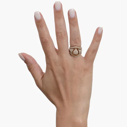 Vista 4 de Rinfit Anillos de silicona para mujer, anillos de compromiso o promesa para ella, alianzas de boda de silicona para mujer, pera de silicona