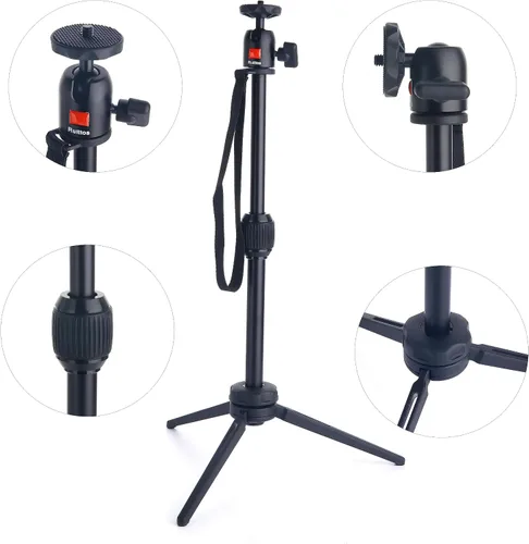 Vista 2 de Soporte de trípode compatible con Anker Nebula Capsule Series, mini trípode universal para cámara, soporte de proyector portátil de aleación