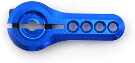 Vista 2 de FrSky 6-25T Servo Brazo de metal azul y rojo (azul, individual)