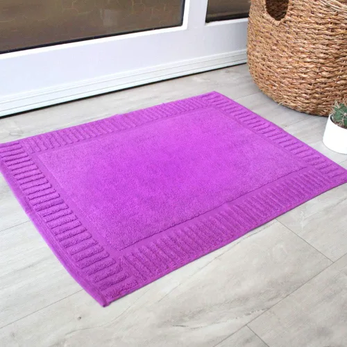 Vista 3 de BLANCHO BEDDING Hurbane - Alfombra de baño para baño, 100% algodón, color morado, 1 unidad