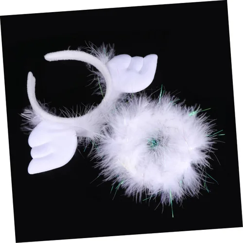 Vista 4 de balacoo 2 Pcs Teenage Girl Clothes Dresses Trendy Teen Girl Trendy Clothes Dress for Teen Girls Wings Headwear Angel Headband for Cosplay Black