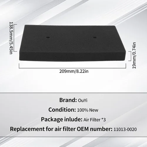 Vista 8 de Filtro de aire 11013-0020 HFA2505 compatible con Kawasaki Ninja 250R EX250 Ninja 300 EX300 EX300A EX300B 2008-2017