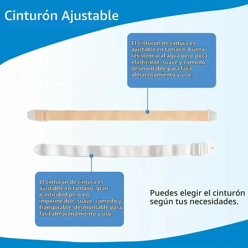 Vista 5 de Cubierta de ducha de ostomía, suministros de ostomía, cubierta de baño impermeable para ostomía, colostomía, protector de heridas de ducha