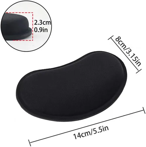 Vista 6 de MXCOIRTP Reposamuñecas para ratón, almohadilla de soporte ergonómica de espuma con memoria para muñeca, almohadilla para muñeca de ratón con base
