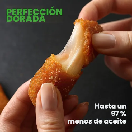 Vista 4 de NutriChef Freidora de aire con doble cesta de 8.8 cuartos de galón Freidora de aire sin aceite tamaño familiar con ventana transparente 9-1