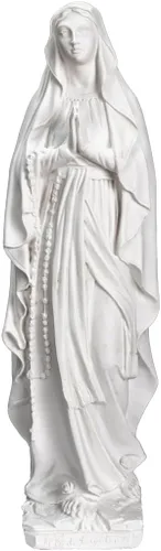 Vista 6 de THE FAITH GIFT SHOP Estatua Blanca Nuestra Señora de Lourdes (24")