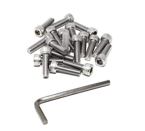 Vista 4 de iexcell Kit de tornillos de cabeza hexagonal de acero inoxidable 304, 100 unidades M2 x 0.157 in, paso de rosca de 0.016 in
