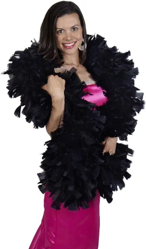 Vista 3 de ZUCKER Boas de plumas unisex para adultos o para mujer Negro
