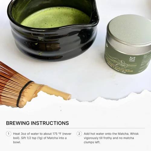 Vista 5 de FKRO Té Orgánico Maestro Grado Ceremonial Japonés Matcha Verde en Polvo. Primera Cosecha, Origen Único, Sin Azúcar. Enviado Fresco desde Japón Cada