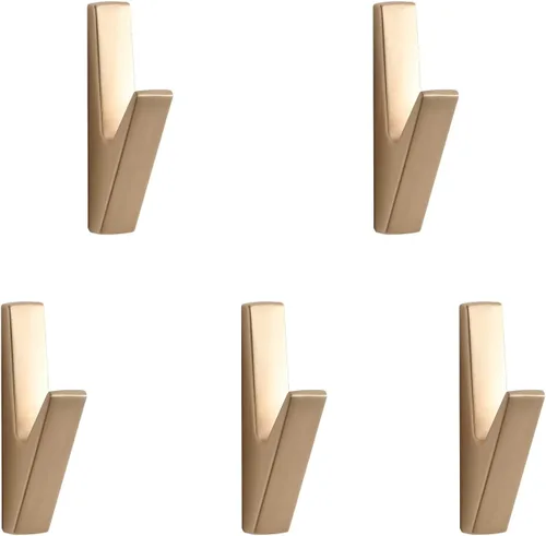 Vista 11 de Paquete de 5 ganchos para abrigos, ganchos de pared, ganchos para abrigos de montaje en pared, soporte de ganchos de pared de metal para colgar