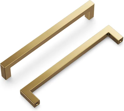 Vista 66 de Hickory Hardware - HH075326-BGB - Manija de la colección Skylight, 3 pulgadas de centro a centro, latón dorado cepillado.