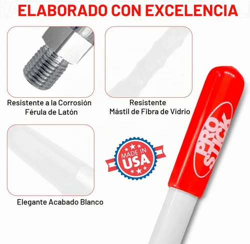 Vista 2 de Prostick - Antena de radio CB (4 pies, fibra de vidrio de 1000 vatios)