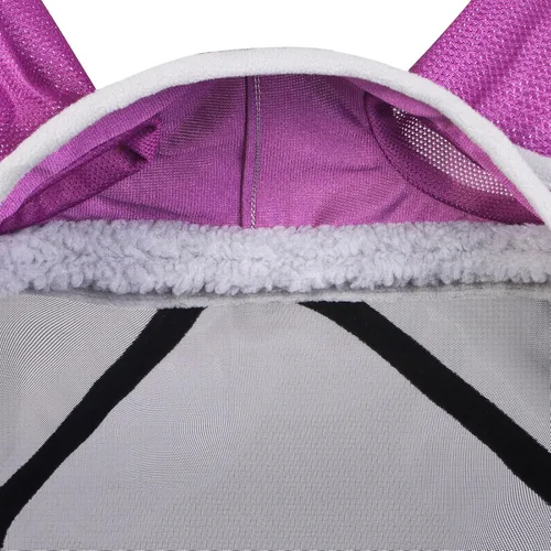 Vista 3 de Harrison Howard CareMaster Pro - Máscara luminosa para moscas de caballo, gran espacio de ojos estándar con orejas, protección UV para caballo
