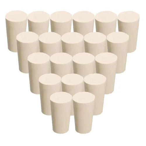 Vista 6 de Paquete de 10 tapones de goma sólida, tapón de goma de laboratorio blanco, tapón de tanque de tubería, tapón de sellado a presión, tapón de orificio