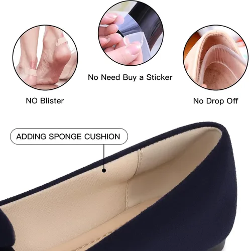 Vista 2 de MUSSHOE - Zapatos planos para mujer, de espuma viscoelástica, cómodos y puntiagudos