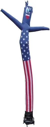 Vista 7 de American Flag USA - Tubo inflable de 20 pies de alto para hombre, marioneta agitadora para exteriores, solo bailarín de repuesto, el motor no está