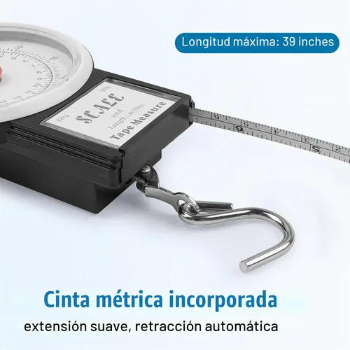 Vista 3 de Escala colgante mecánica Báscula multiusos para equipaje