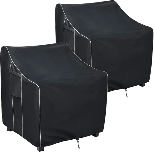 Vista 15 de FORSPARK - Funda para silla de patio – Funda impermeable y resistente a los rayos UV para muebles de exterior de mimbre, mecedoras y sillas