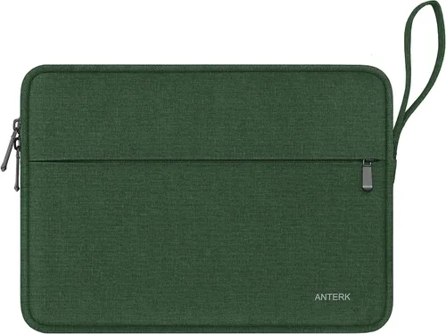 Vista 12 de Funda para portátil de 13 pulgadas, resistente al agua, con asa, a prueba de golpes, bolsa protectora para laptop compatible con MacBook Air Negro