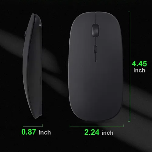 Vista 7 de Bluetooth Mouse, Rechargeable Wireless Mouse Dual Mode(Bluetooth 5.0+USB),Silent Slim with Adjustable DPI Computer mice for