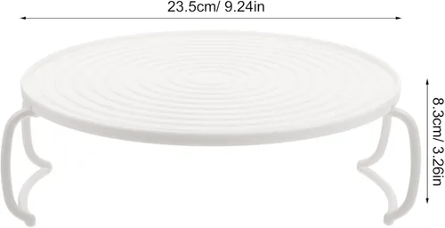 Vista 2 de Cabilock Bandeja de verduras para alimentos, 2 unidades, soporte para bandeja de microondas con capas de calefacción de plástico plegable