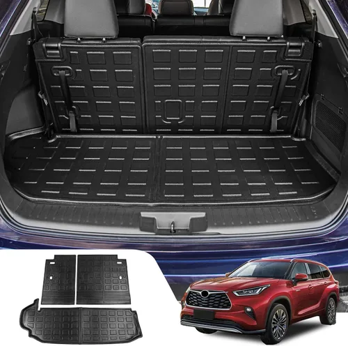 Vista 13 de Bomely - Juego de alfombrillas para Toyota Highlander 7 asientos 2014-2019 Compatible con Highlander 2014-2019