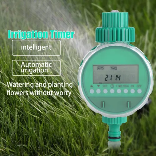 Vista 3 de Temporizador de riego automático, temporizador de riego de jardín, controlador inteligente de riego de flores, no requiere presión de agua