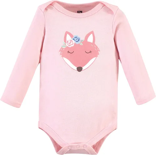 Vista 3 de Hudson Baby baby-girls Cotton Long-sleeve Bodysuits