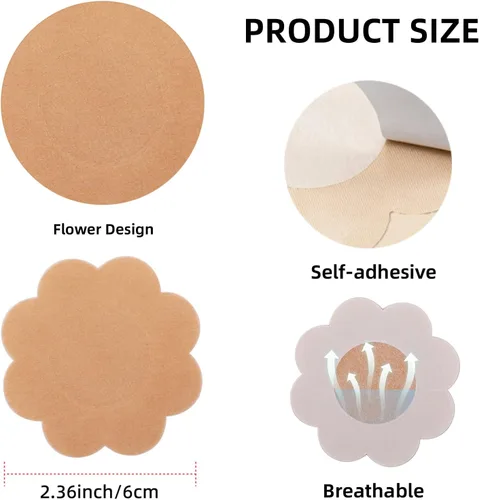 Vista 4 de Sibba Pezón Cubierta Empanadas Almohadillas Pétalos De Mama Pegatinas Cinta Pasty Nipless Lift Stickiness Pegajosa Lencería Vestido De Novia