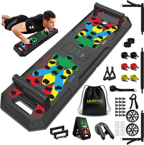 Vista 8 de IUT Solid Push Up Board 15 in 1 Home Workout Equipment Multi-Functional Pushup Stands System Fitness Floor Chest Muscle Exercise Professional