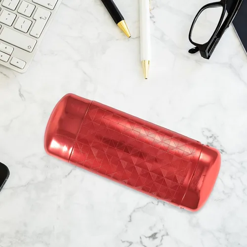 Vista 4 de TENDYCOCO Caso de gafas de sol Caso duro de aluminio para gafas para adultos (plata)