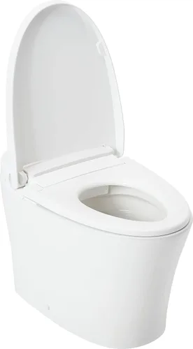 Vista 3 de Signature Hardware 477058 Narelle 1.28 GPF Inodoro alargado de una pieza - Asiento estándar incluido