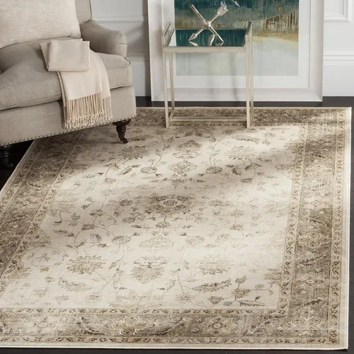 Vista 8 de SAFAVIEH Vintage Collection - Alfombra de pasillo de 2 pies 2 pulgadas x 6 pies, piedra y ratón, diseño oriental tradicional de viscosa envejecida