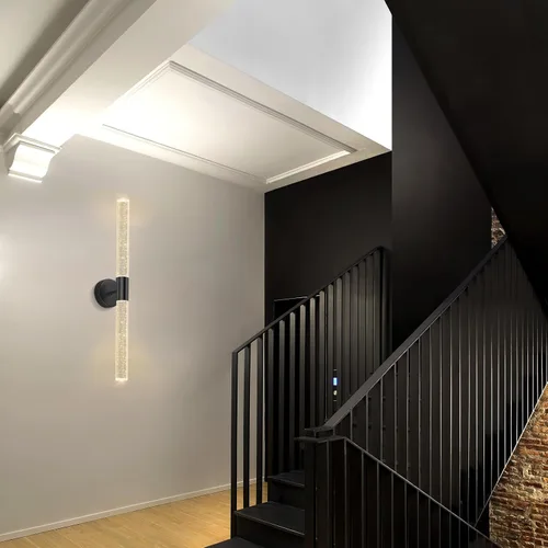 Vista 4 de Apliques de Pared Negros LED Apliques Modernos Iluminación de Pared para Comedor 10W 3000K Luces de Pared LED de Cristal Cableadas Luminarias