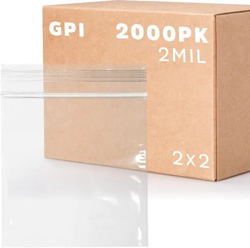 Vista 20 de GPI - Bolsas pequeñas con cremallera de 1 x 1 pulgada, bolsas de plástico transparente con cierre para joyas, 2 mil de grosor, con cierre superior