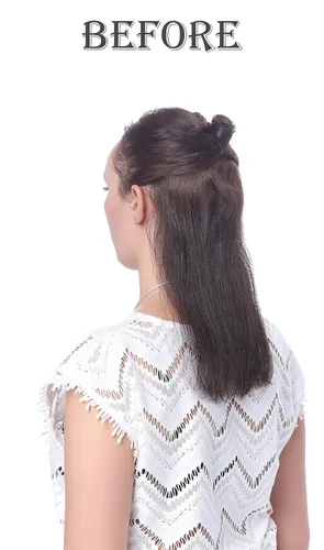 Vista 4 de OneDor® Extensiones de cabello sintético rizado de 20 pulgadas, 7 unidades, 4.53 oz (#99J rojo vino)