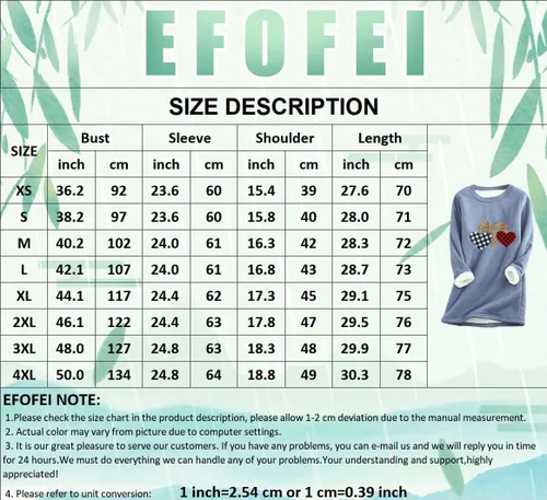 Vista 3 de EFOFEI Sudadera de invierno suave con forro polar Sherpa para mujer, cuello redondo, color sólido